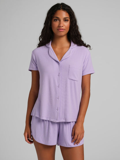 Slinky Rib Short Sleeve PJ Set