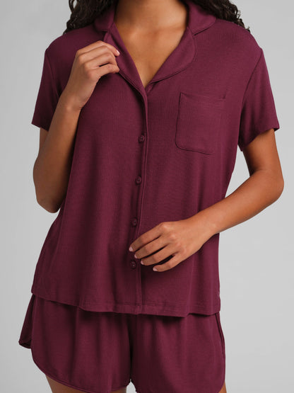 Slinky Rib Short Sleeve PJ Set