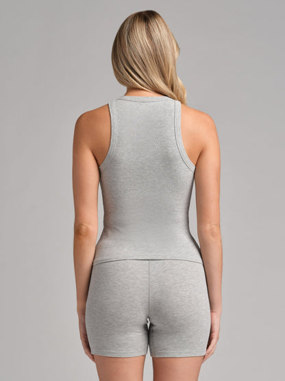 Rib Contour High Neck Tank