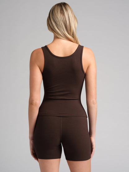 Rib Contour Waist Length Tank