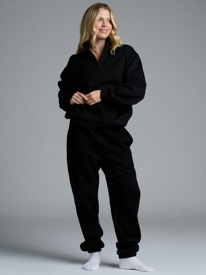 Basic Quarter Zip Mock Neck