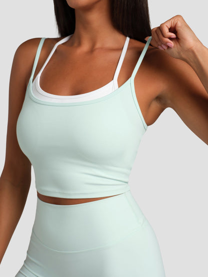 ComfrtCoreâ„?Double Layer Crop Tank
