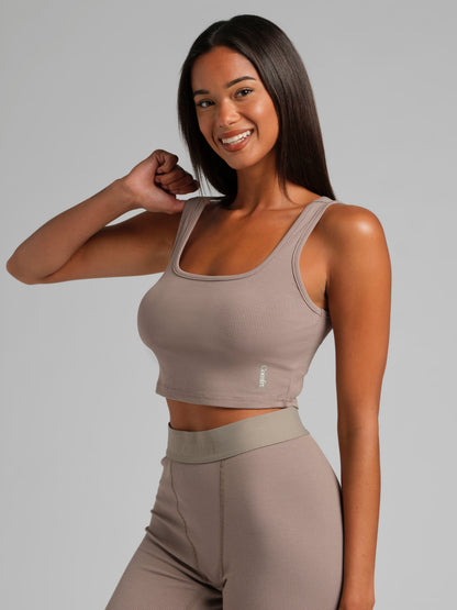 Rib Contour Crop Tank