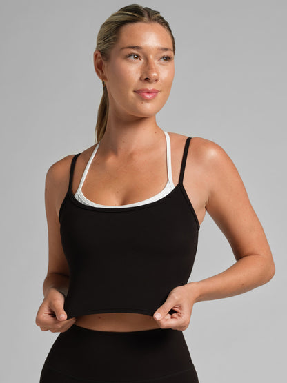 ComfrtCoreâ„?Double Layer Crop Tank