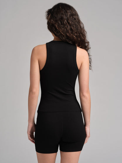Rib Contour High Neck Tank