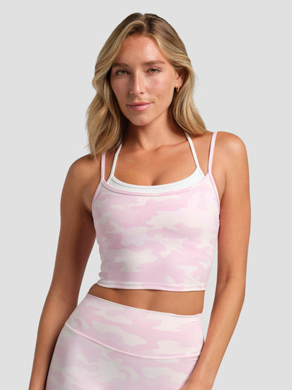 ComfrtCoreâ„?Double Layer Crop Tank