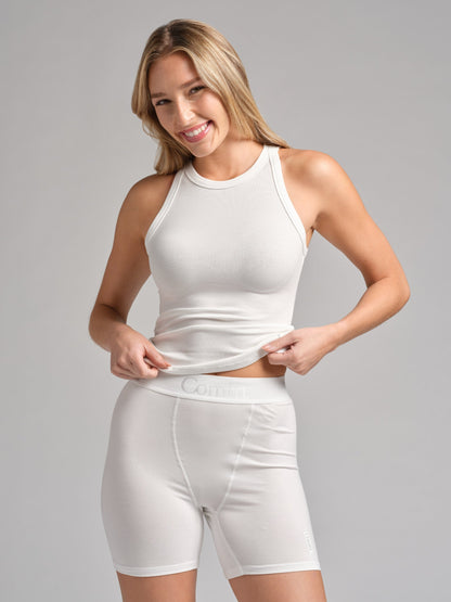 Rib Contour High Neck Tank
