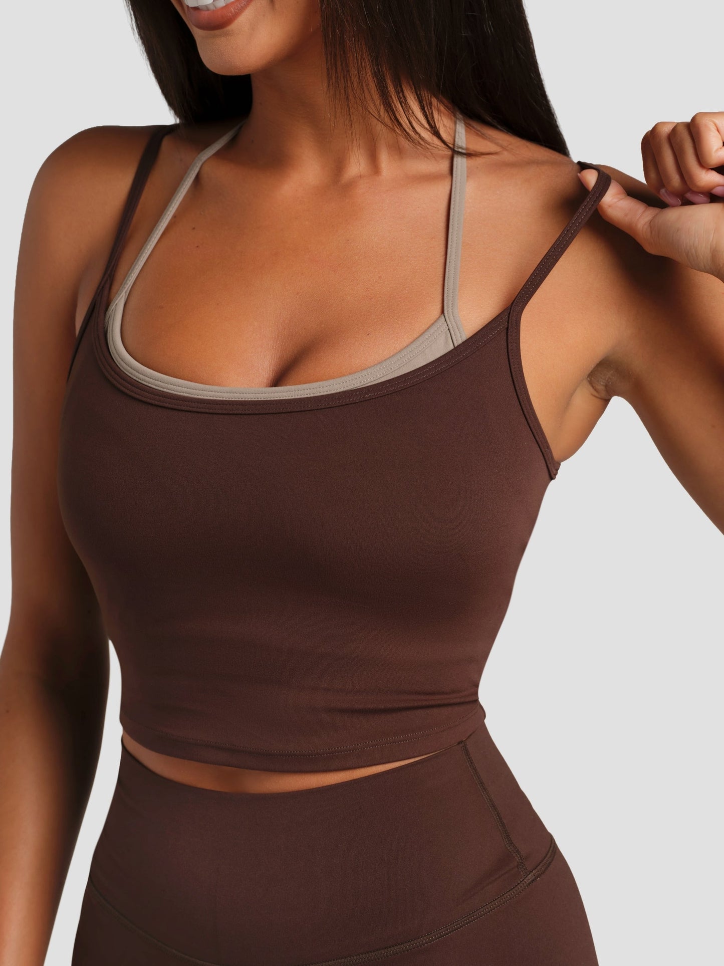 ComfrtCoreâ„?Double Layer Crop Tank